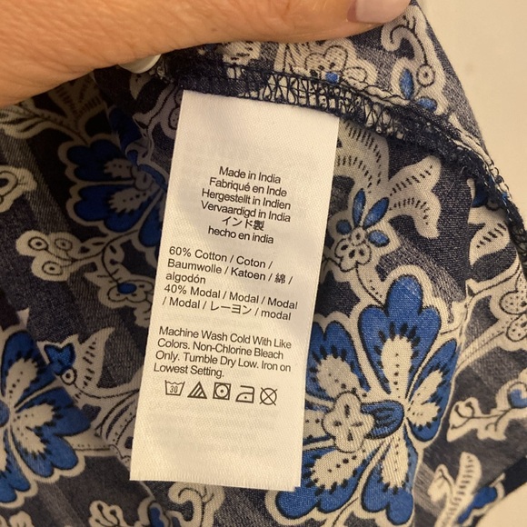 NWT JCrew Tie Top in Cotton Blend Floral XS - Picture 6 of 6